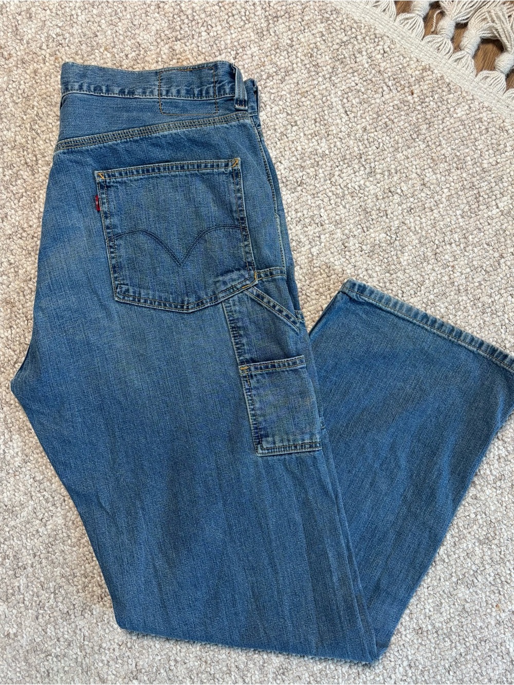 Y2K Vintage Levi’s Carpenter Jeans Loose Straight Medium Wash 36x34 2007